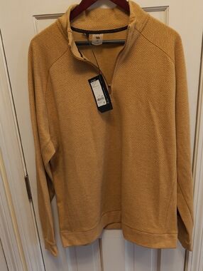 Men's Quarter-Zip Sweater VRST in Palomino Gold XL